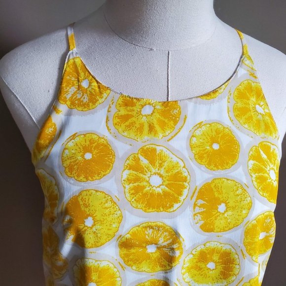 Anthropologie Lemon & Checks Swing Split Back Top - Picture 10 of 10